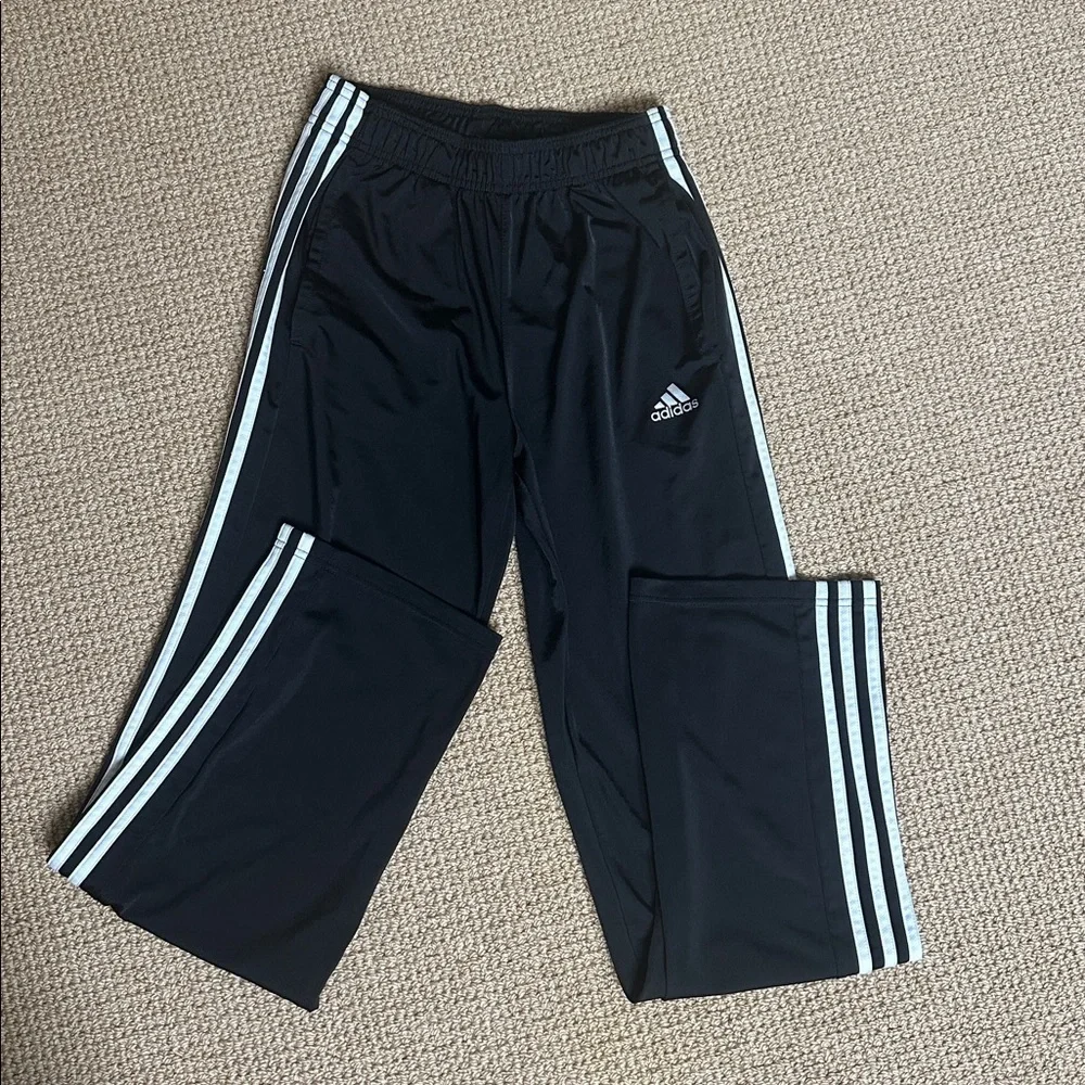 adidas 3-Stripes Track Pants – Black/White, Men’s Small, Athletic Joggers